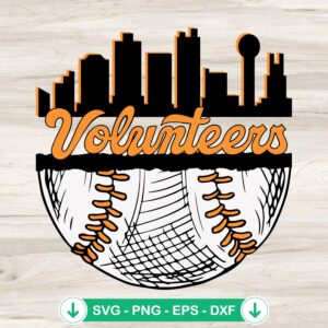 Tennessee Volunteers Baseball SVG file for Cricut cutting machine