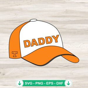 Tennessee Volunteers daddy hat svg file for cutting machines