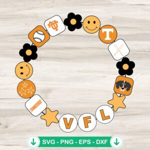 Tennessee Volunteers Swifty Bracelet svg file for cricut cutting