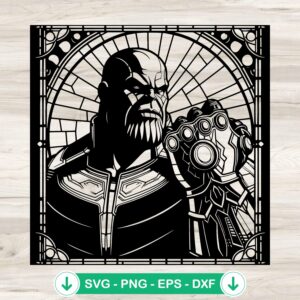 Thanos stained glass svg file for cutting machines