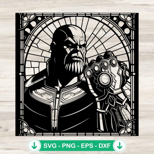 Thanos stained glass svg file for cutting machines
