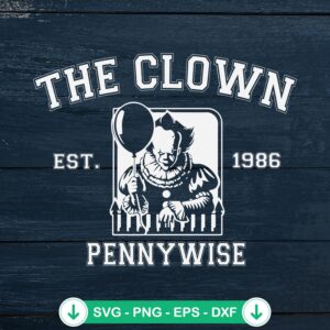Pennywise SVG file for Halloween decor, cricut svg cutting file