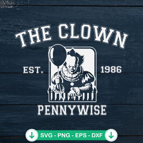 Pennywise SVG file for Halloween decor, cricut svg cutting file