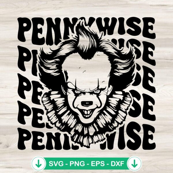 The Clown Pennywise SVG file, Cricut cut file for horror
