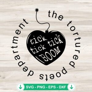 Tick Tick Tick of Love Bombs svg file for Cricut cutting file