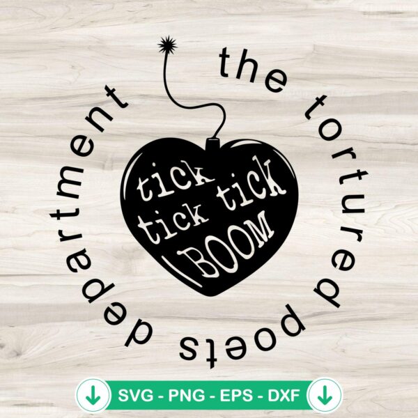 Tick Tick Tick of Love Bombs svg file for Cricut cutting file