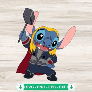 Thor Stitch SVG file for superheroes, Cricut cut file