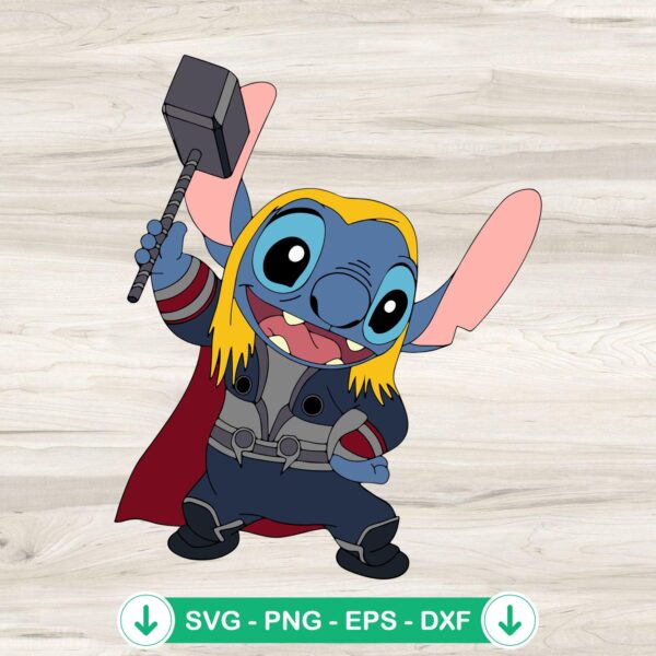 Thor Stitch SVG file for superheroes, Cricut cut file