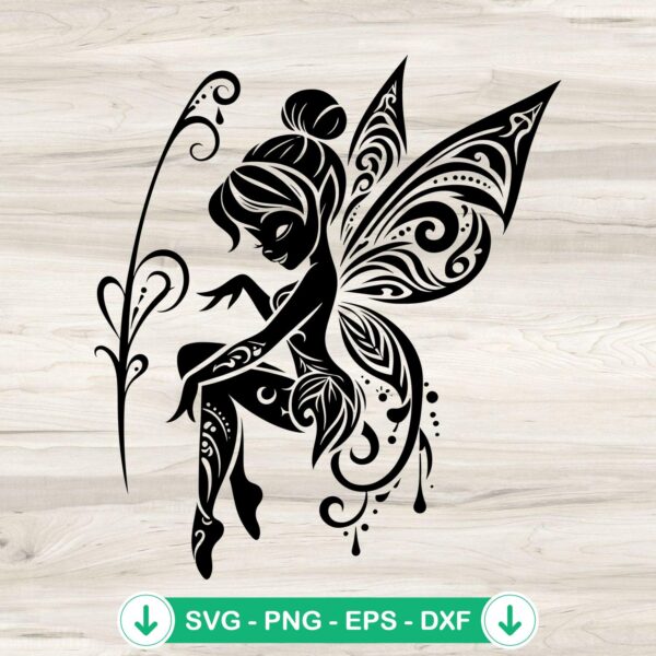 Tinker Bell Mandala SVG file for Cricut cutting