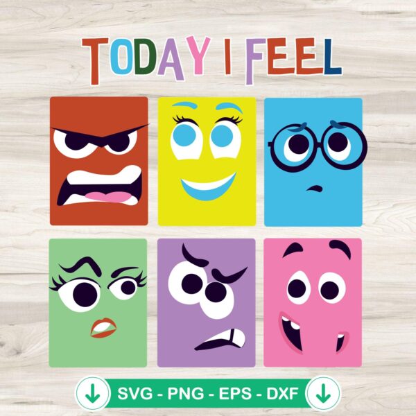 Today I Feel Inside Out svg file suitable for cricut and cutting machine