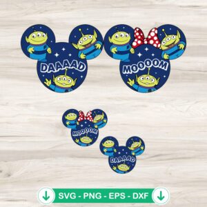Toy Story Aliens Bundle SVG file for Cricut cutting machine