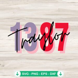 Traylor-1387-SVG.jpg Traylor 1387 SVG file for Travis Kelce and Taylor Swift