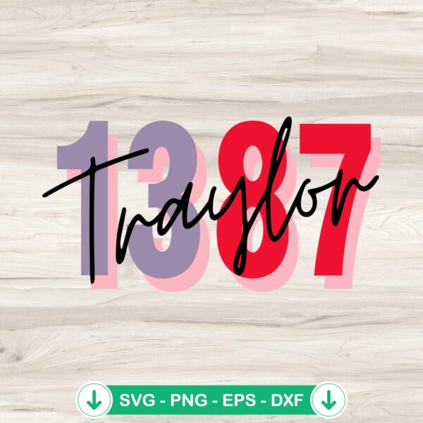 Traylor 1387 SVG file for Travis Kelce and Taylor Swift