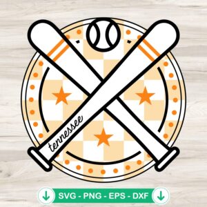 Tri Star Tennessee Baseball SVG file for Cricut cutting machine