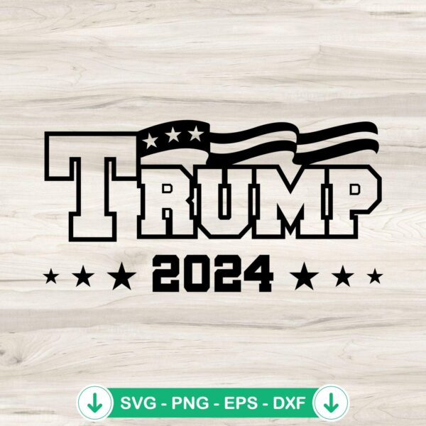 Trump 2024 silhouette SVG file for Cricut cutting machine