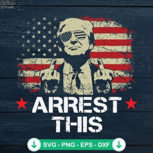 Trump Arrest SVG file for cutting machines, cricut svg cut file