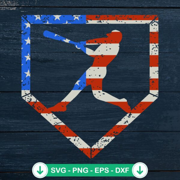 US Baseball Player SVG file, cutting file for Cricut