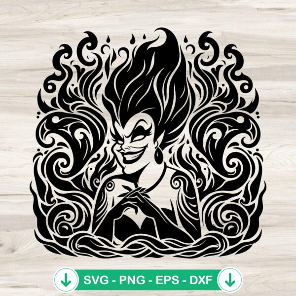 Ursula SVG file in Zentangle style for cutting machines