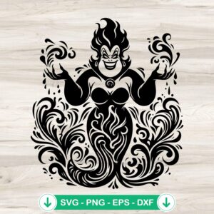 Ursula SVG file for cutting machines, cricut svg cut file