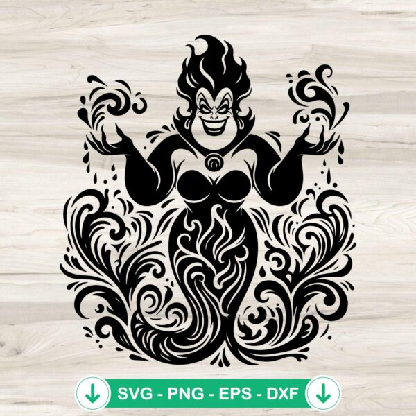 Ursula SVG file for cutting machines, cricut svg cut file