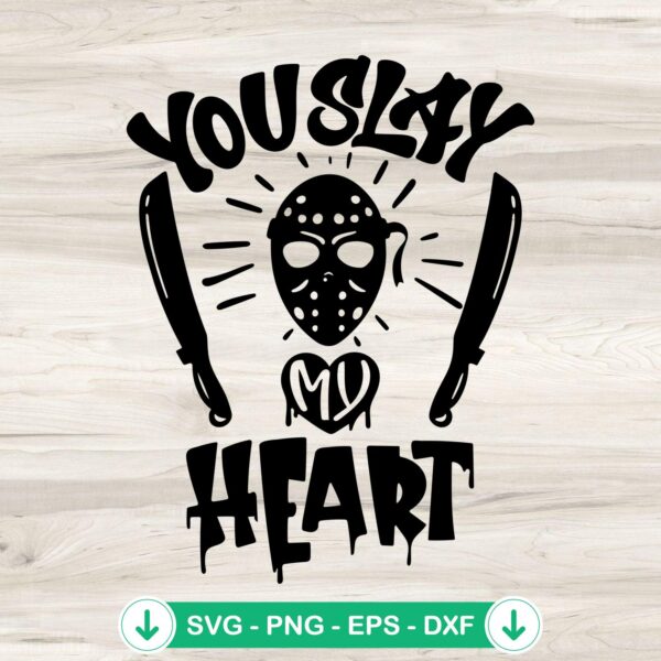Valentine Jason Voorhees SVG file for cricut cutting machine