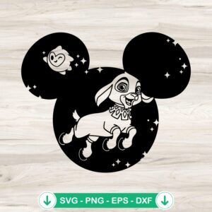 Valentino Wish Mickey Head SVG file for cricut or cutting machine