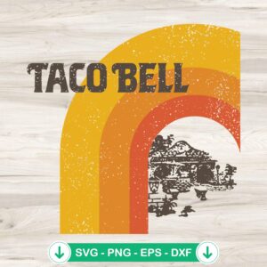 Vintage Taco Bell svg file for cutting machine projects