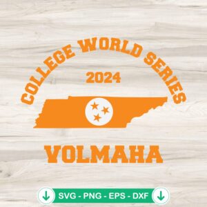 Volmaha SVG file, Baseball College World Series Champions 2024 cutting file