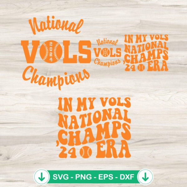 Vols Baseball National Champions 2024 SVG file for cricut