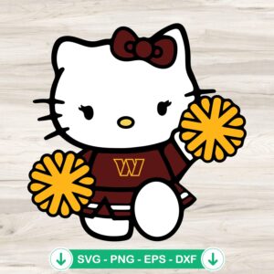 Washington Commanders cheerleader SVG file for Cricut