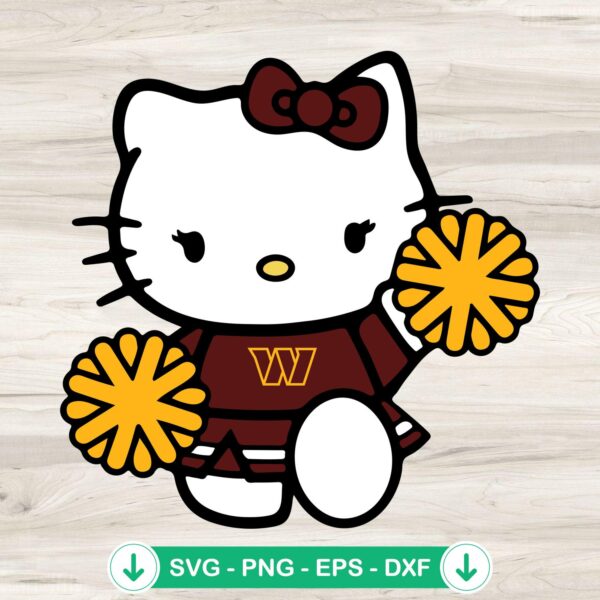Washington Commanders cheerleader SVG file for Cricut
