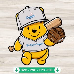 Winnie The Pooh Dodgers SVG file for cutting machine