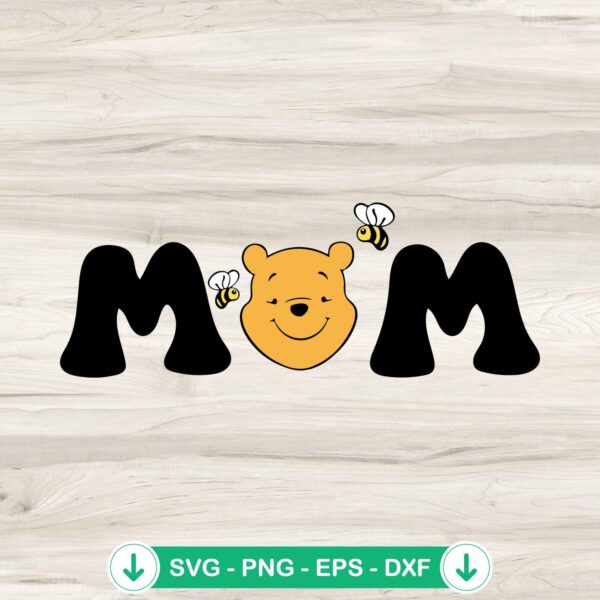 Winnie The Pooh Mom SVG file, cricut svg cutting file