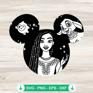 Wish Asha Valentino Mickey Ears svg file for cutting, cricut svg