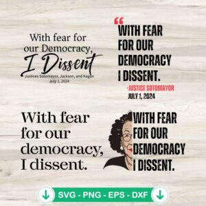 With Fear For Our Democracy SVG file for cricut cutting machine
