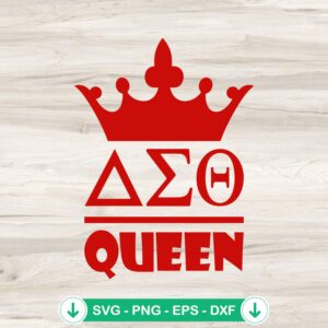 Queen Delta Sigma Theta SVG file for Founders Day crafts