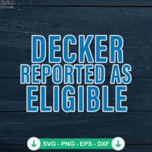 Taylor Decker SVG file - Detroit Lions cutting file