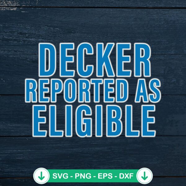 Taylor Decker SVG file - Detroit Lions cutting file