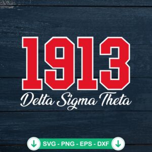 1913 Delta Sigma Theta J13 svg file for cutting machines