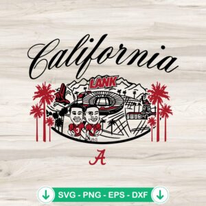 Lank California Alabama Football SVG file for Cricut cutting file