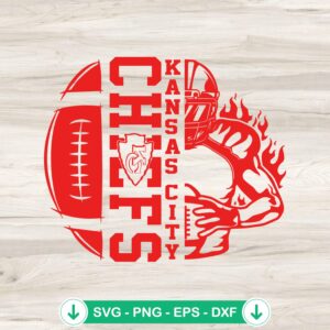Kansas City Chiefs Football Player SVG file for cutting