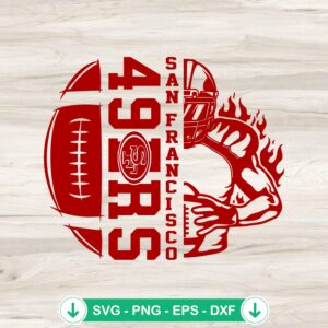 San Francisco 49ers football player svg file for cutting machines