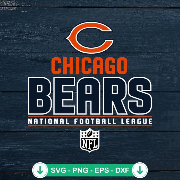 Chicago Bears NFL logo svg file for cutting machine