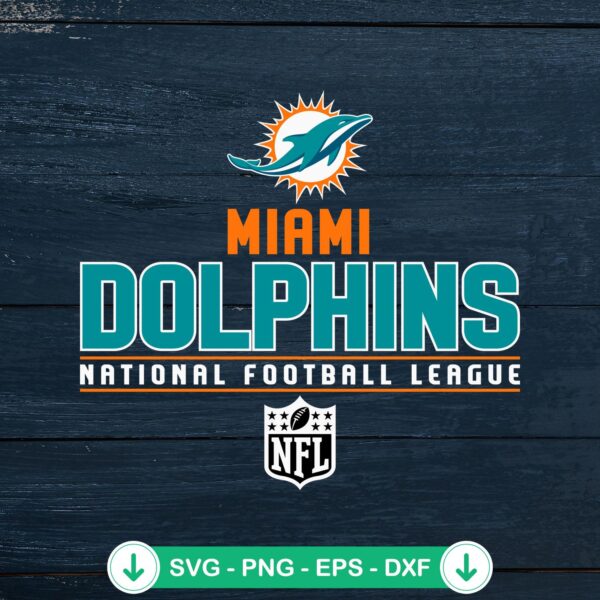 Miami Dolphins SVG file for cutting machines, cricut svg, NFL logo