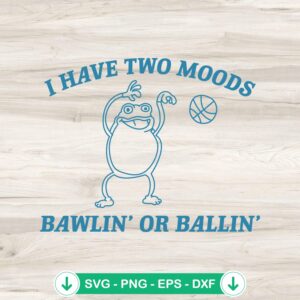 Frog I Have Two Moods SVG file for Cricut cutting machine