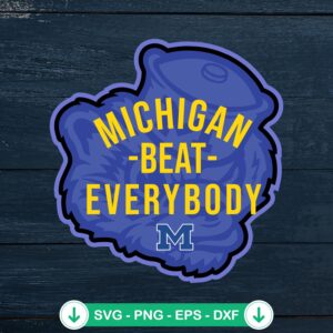 Michigan Beat Everybody Mascot SVG file for Cricut cutting machine
