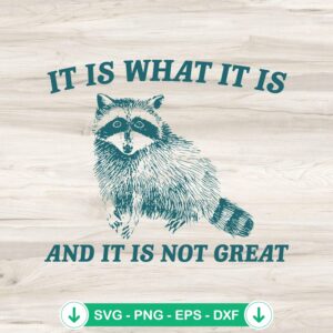 Raccoon Meme It Is What It Is SVG file for cutting machine