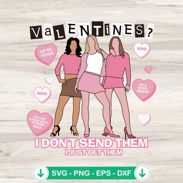 Fetch Mean Girls Valentines SVG file for Cricut cutting