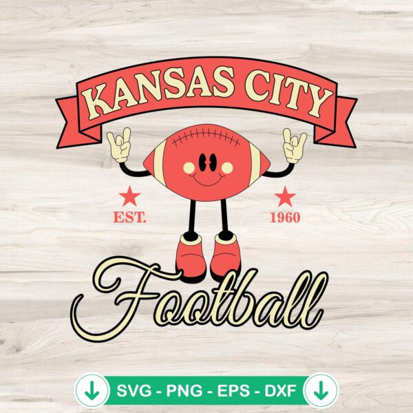 Kansas City Football Est. 1960 svg file for cricut svg cutting