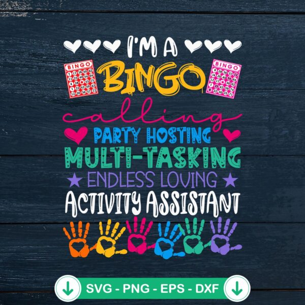 I'm A Bingo Calling Party Hosting SVG file for Cricut and DIY crafts